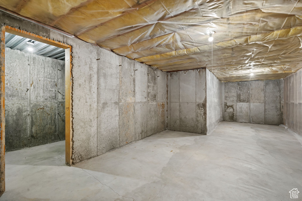 View of unfinished below grade area