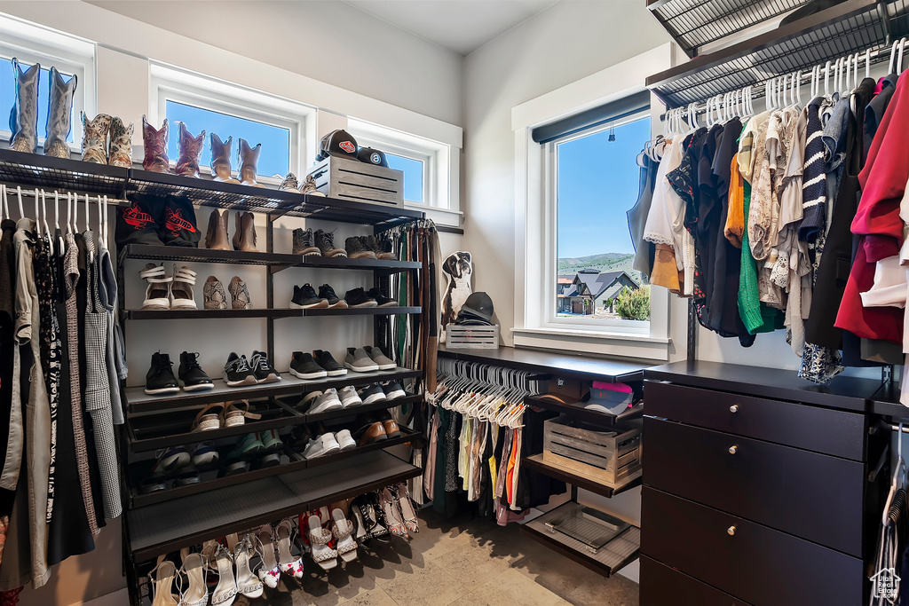 View of spacious closet