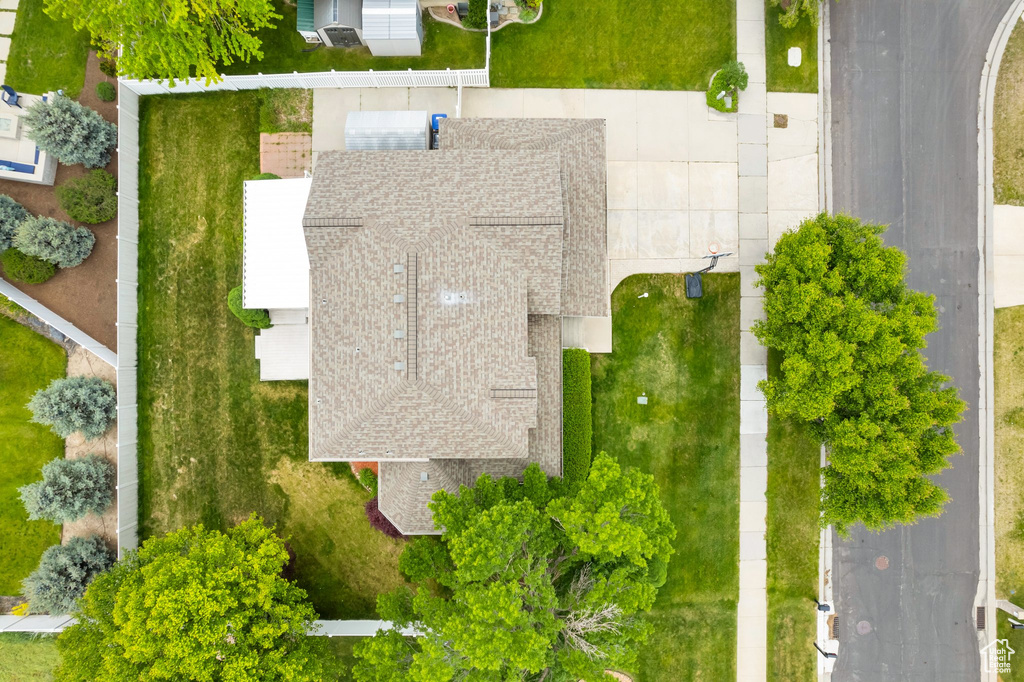 View from above of property