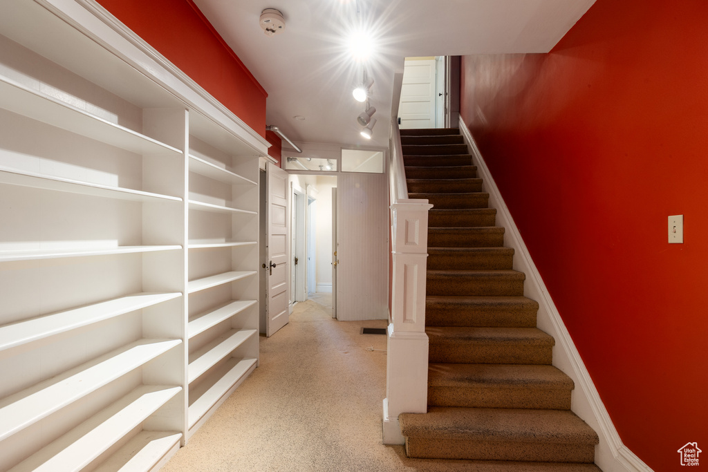 Stairs with baseboards