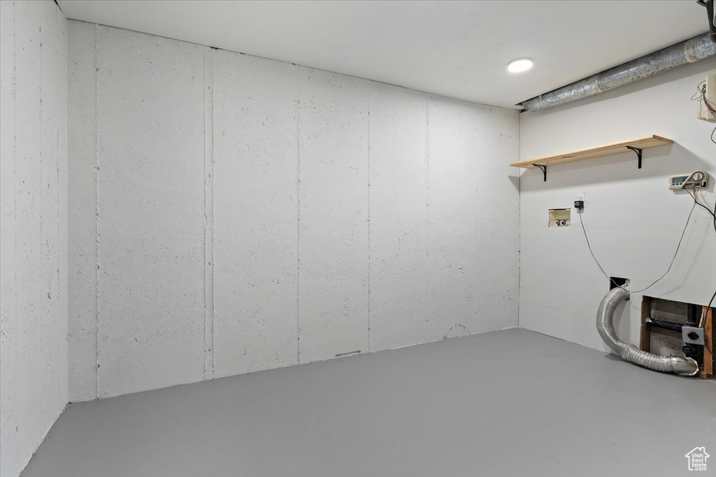 View of finished basement