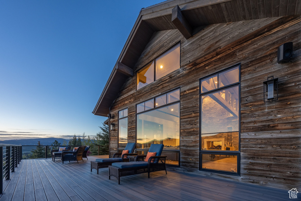 View of wooden deck