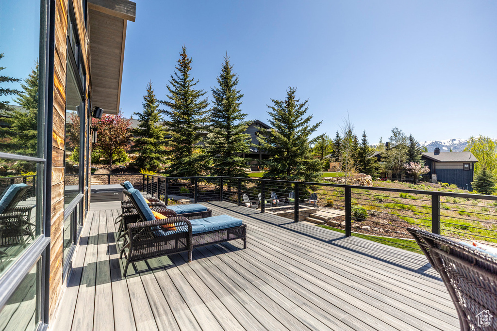 View of wooden terrace