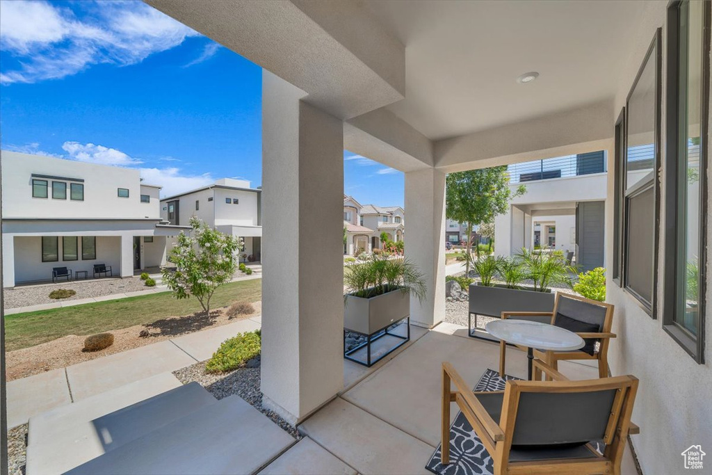 View of patio featuring a residential view