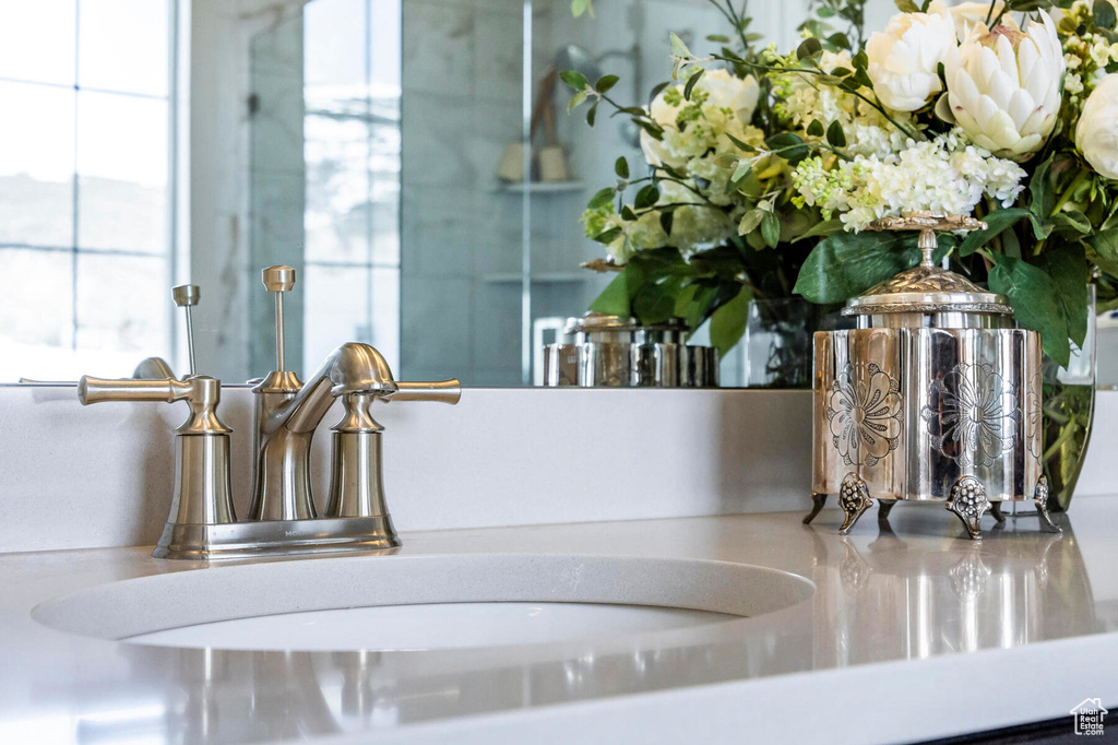 Detailed view of a sink