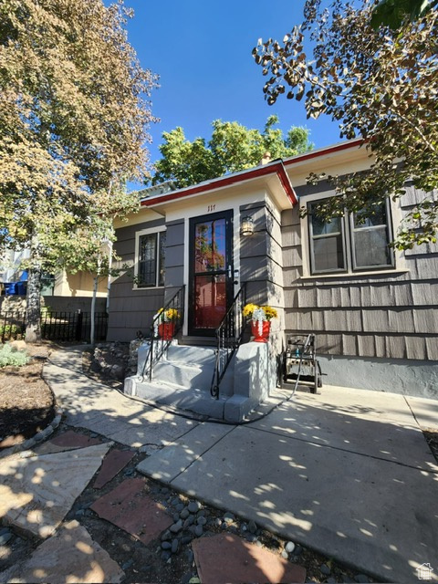View of front of property featuring entry steps