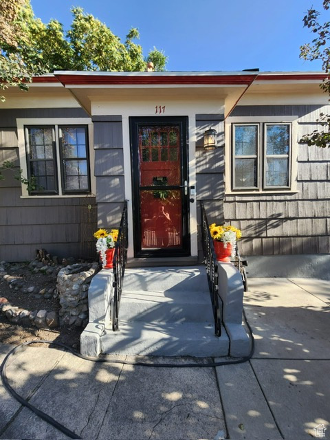 View of exterior entry