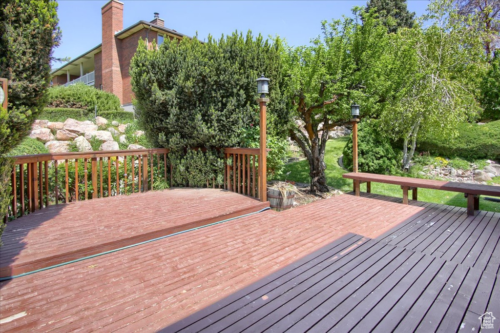 View of wooden terrace