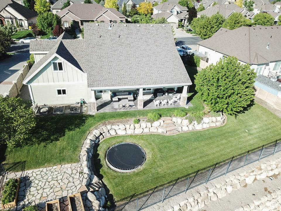 Aerial view of residential area