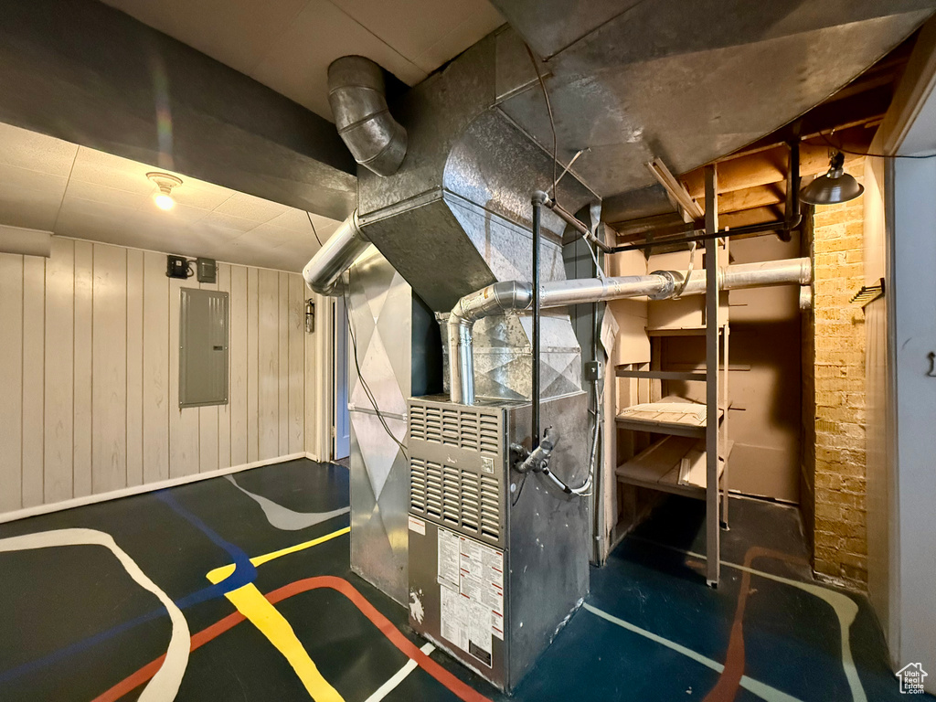 Utility room with electric panel