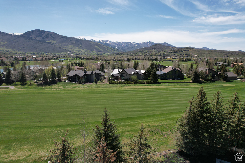 Mountain view featuring nearby suburban area and a local golf course