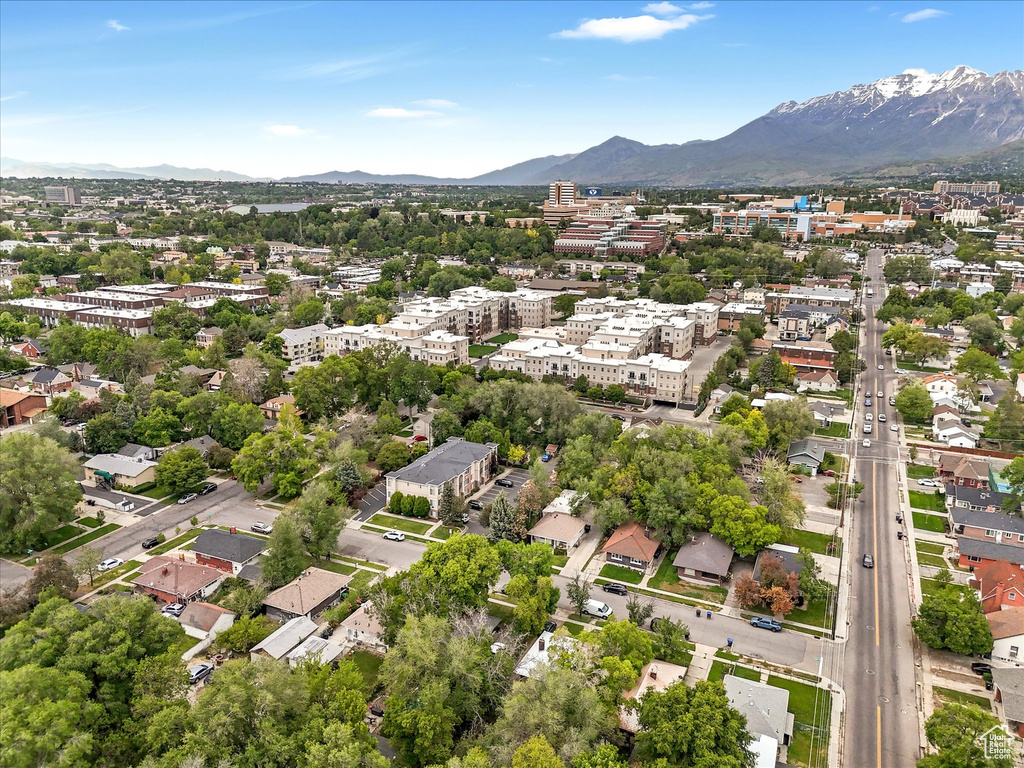 View of urban area featuring a mountainous background