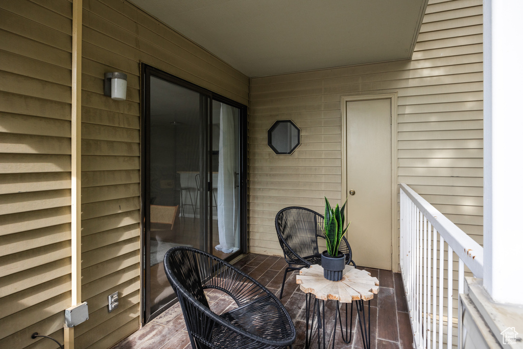 View of wooden deck