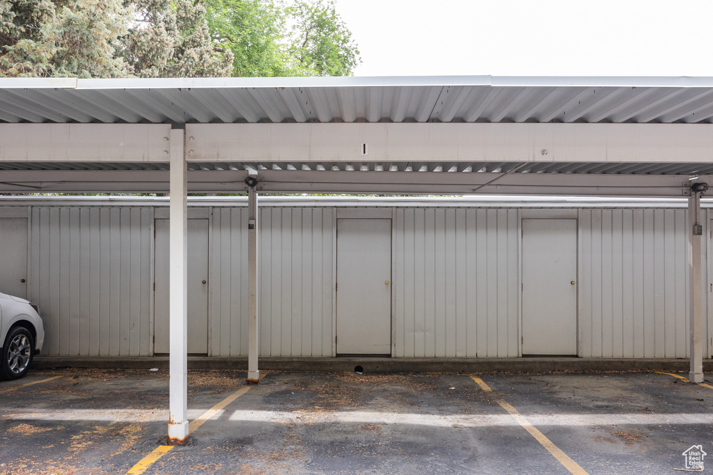 Garage with covered parking