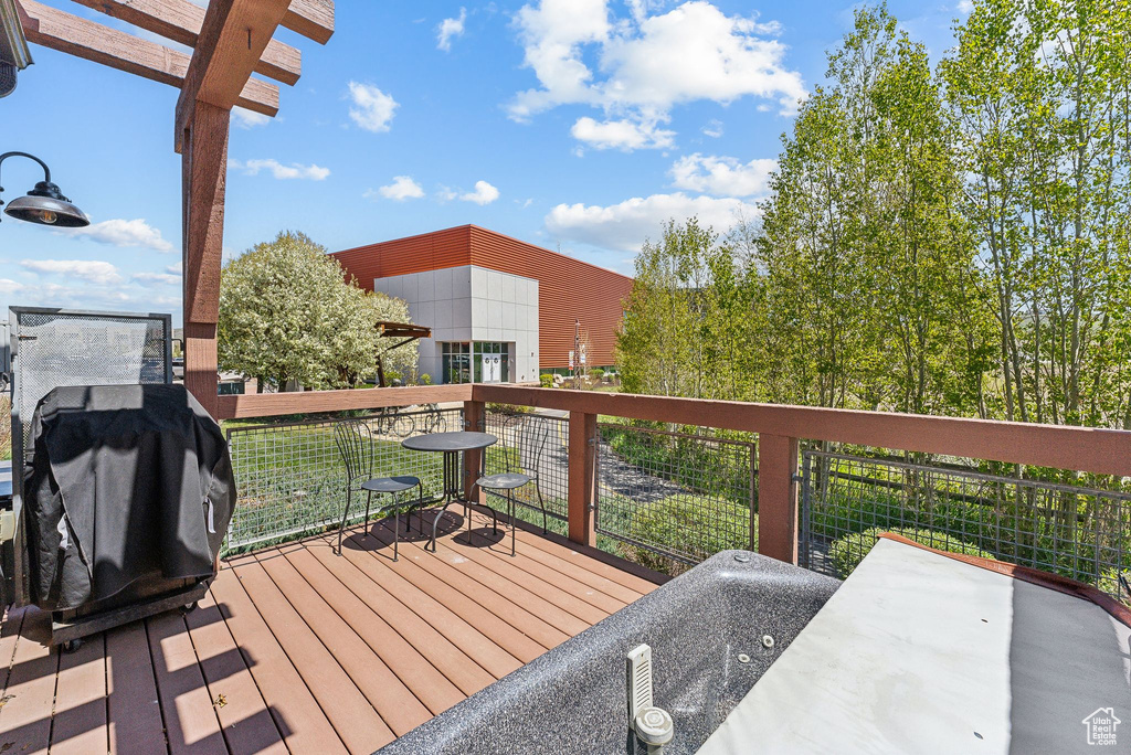 Deck with a grill