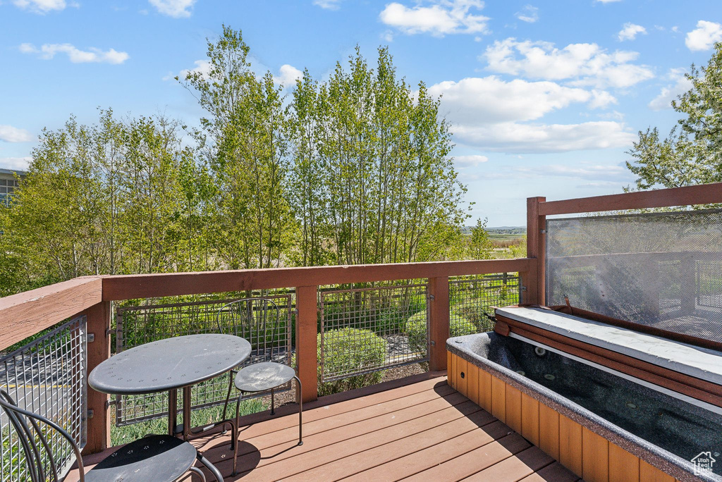 View of wooden terrace