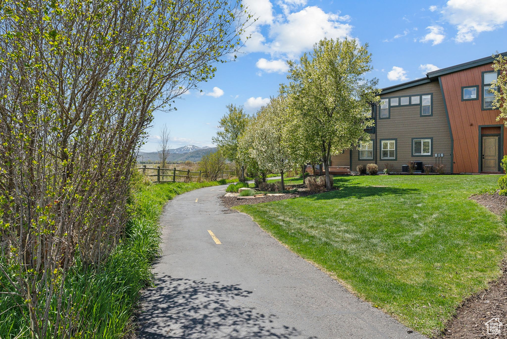 View of community featuring a mountain view