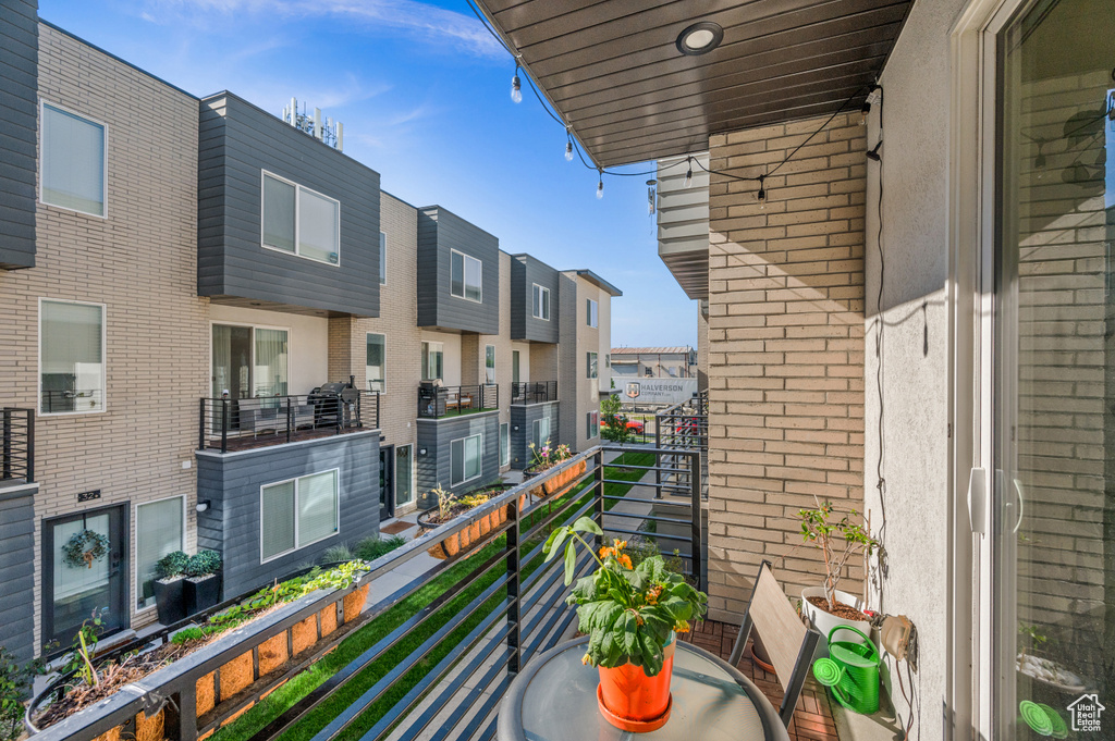 Balcony with a residential view
