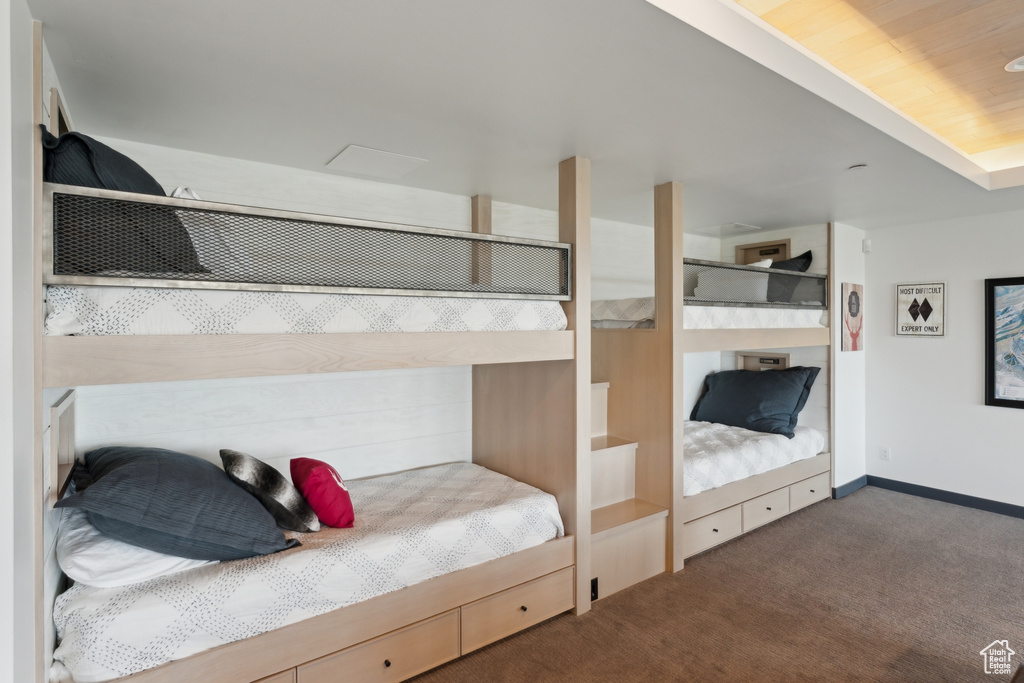 Bedroom featuring carpet flooring
