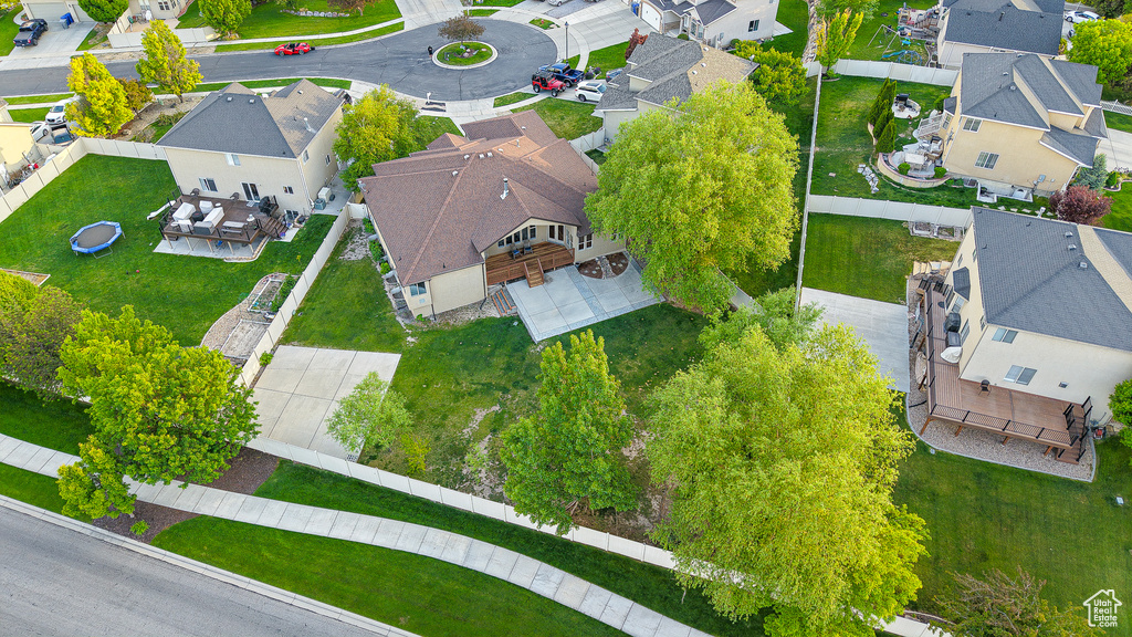 Aerial view of residential area