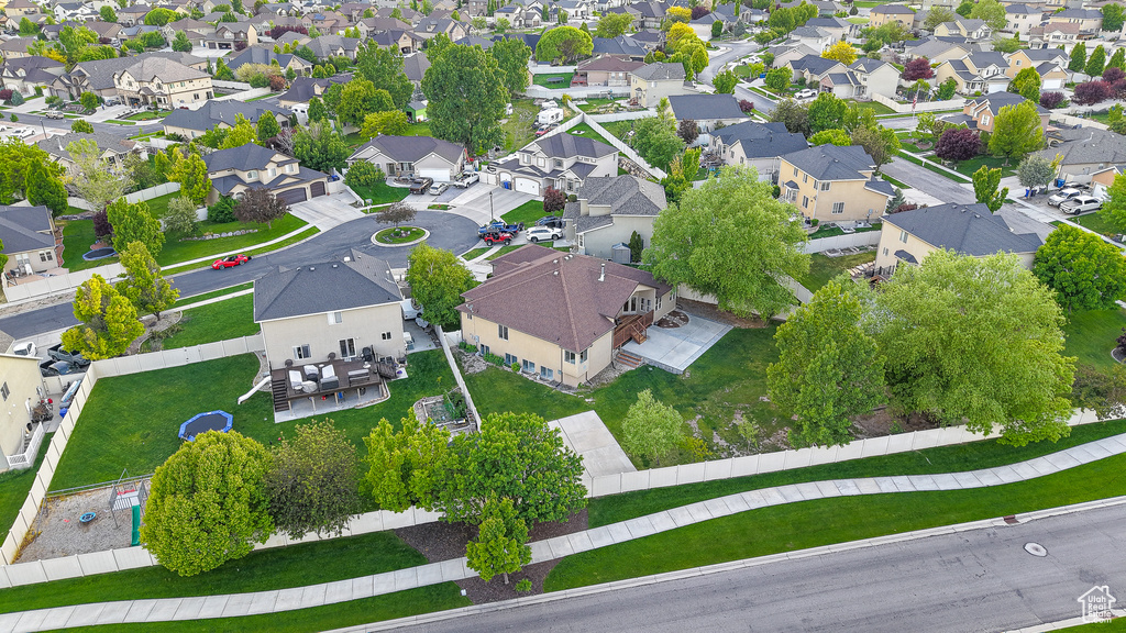 Aerial view of residential area