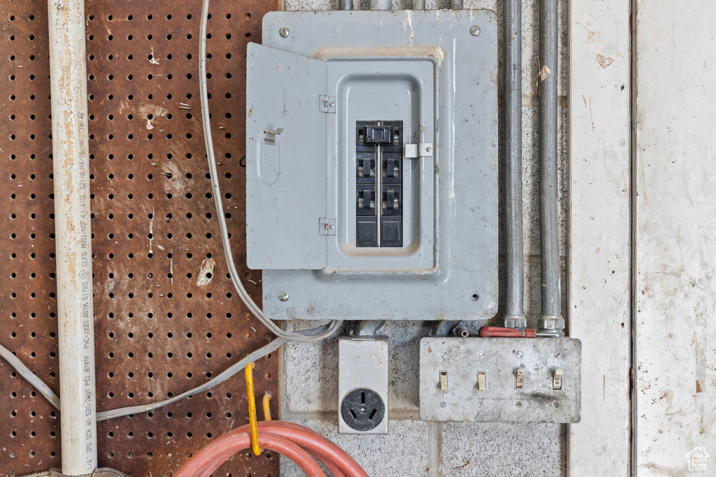 Utility room with electric panel