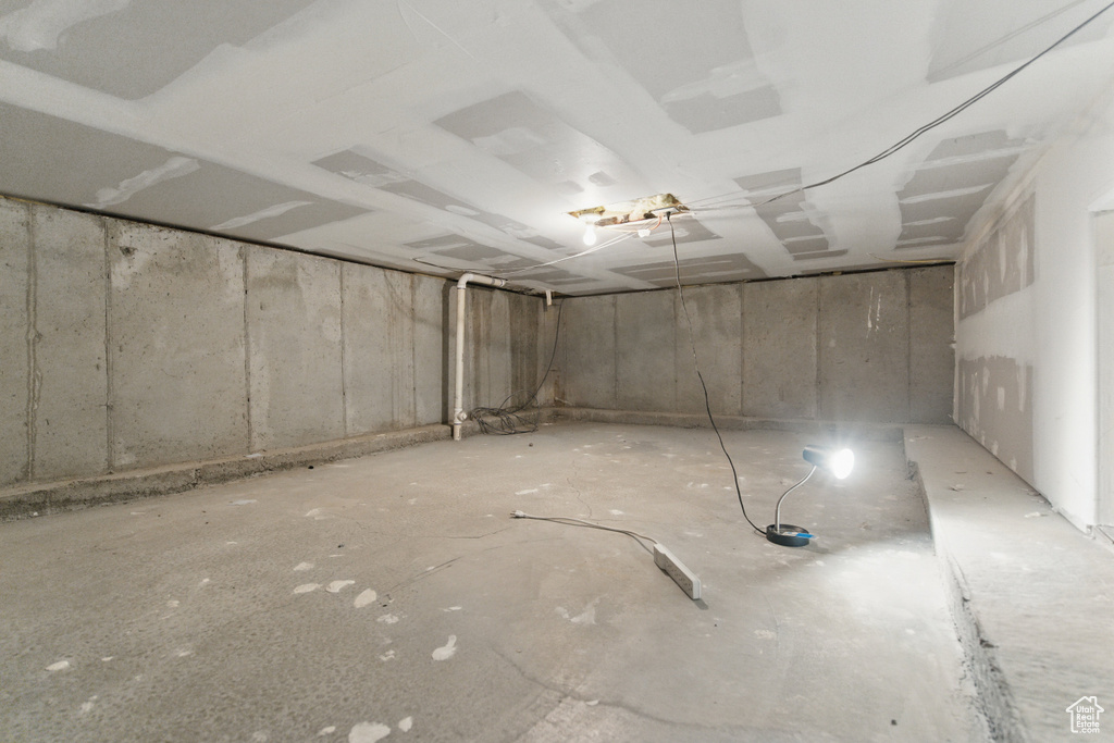 View of unfinished below grade area