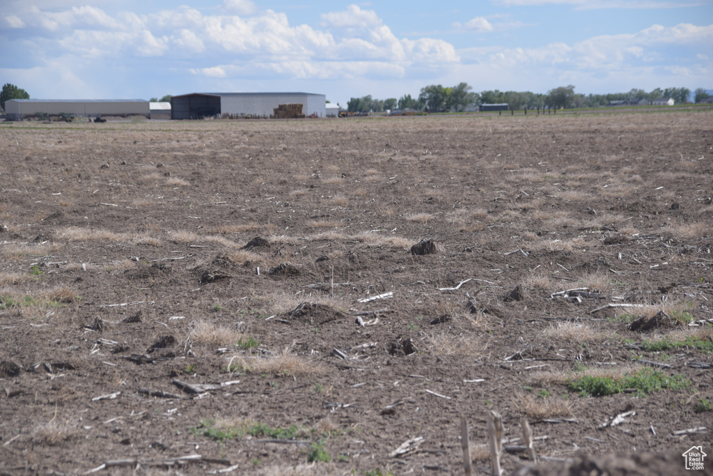 View of yard with a rural view