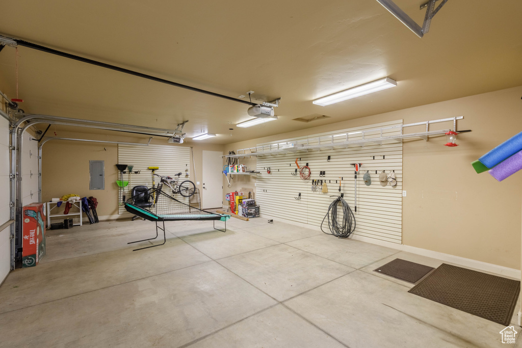 Garage with electric panel