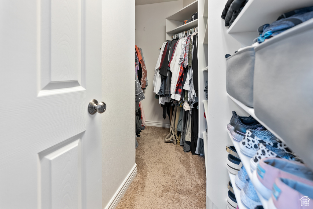 View of walk in closet