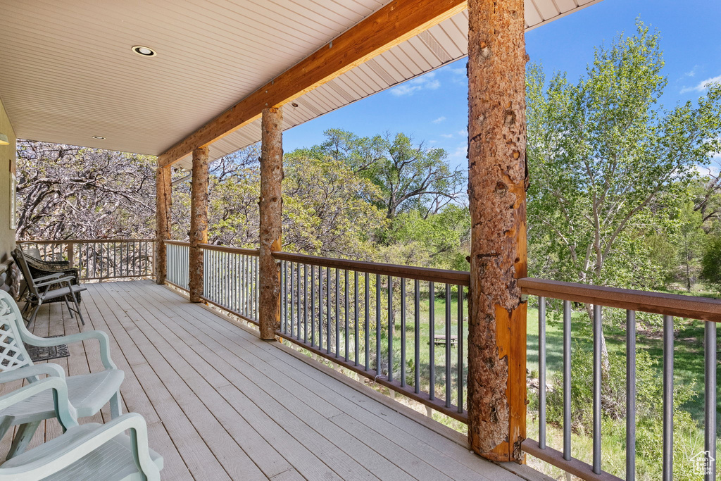View of wooden terrace