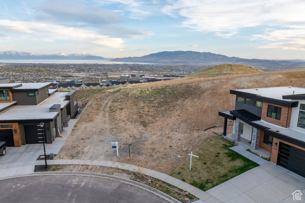 Bird's eye view of a mountain backdrop