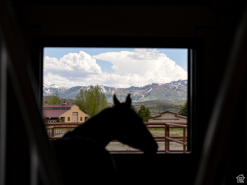Detailed view of a mountain backdrop