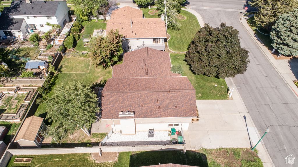 Aerial view of residential area