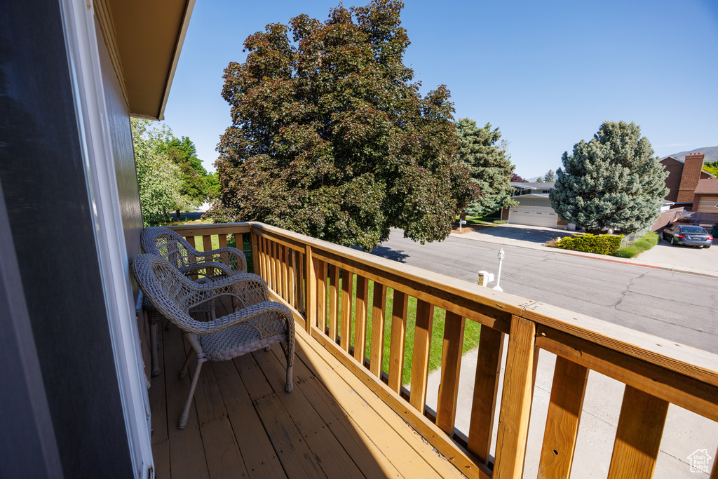 View of wooden terrace