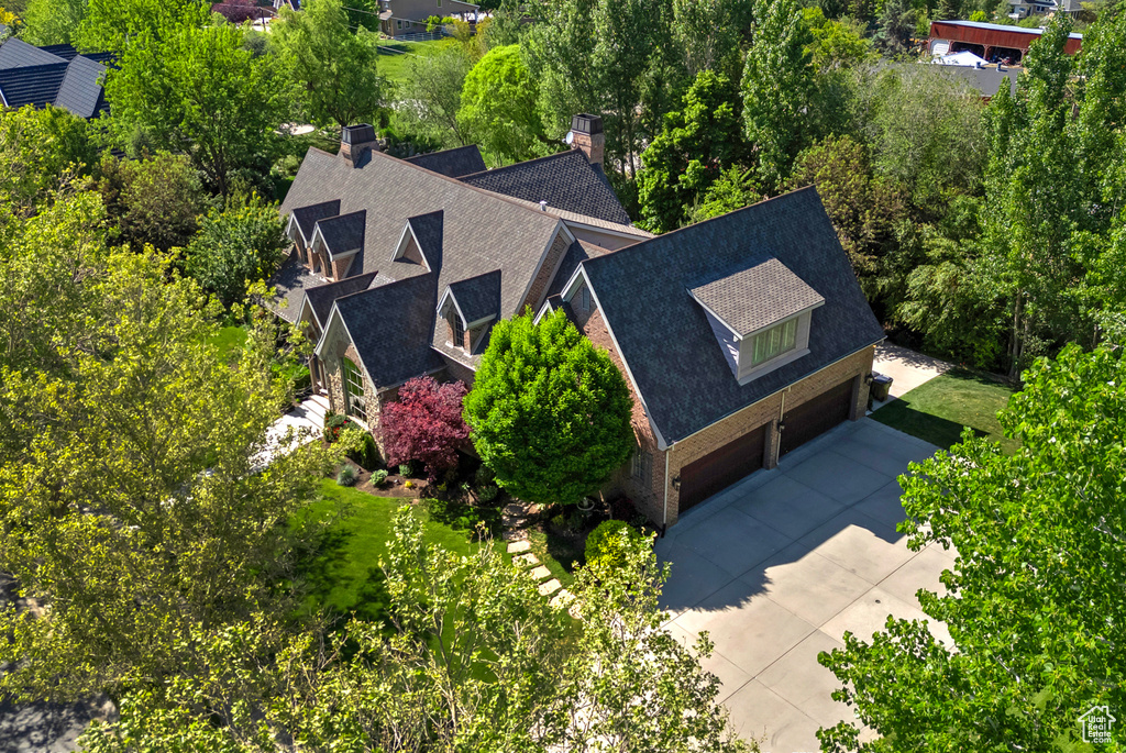 View from above of property