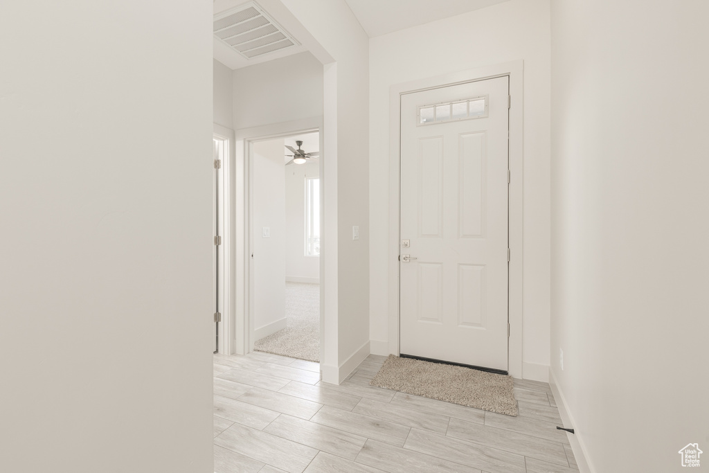 Hallway with baseboards