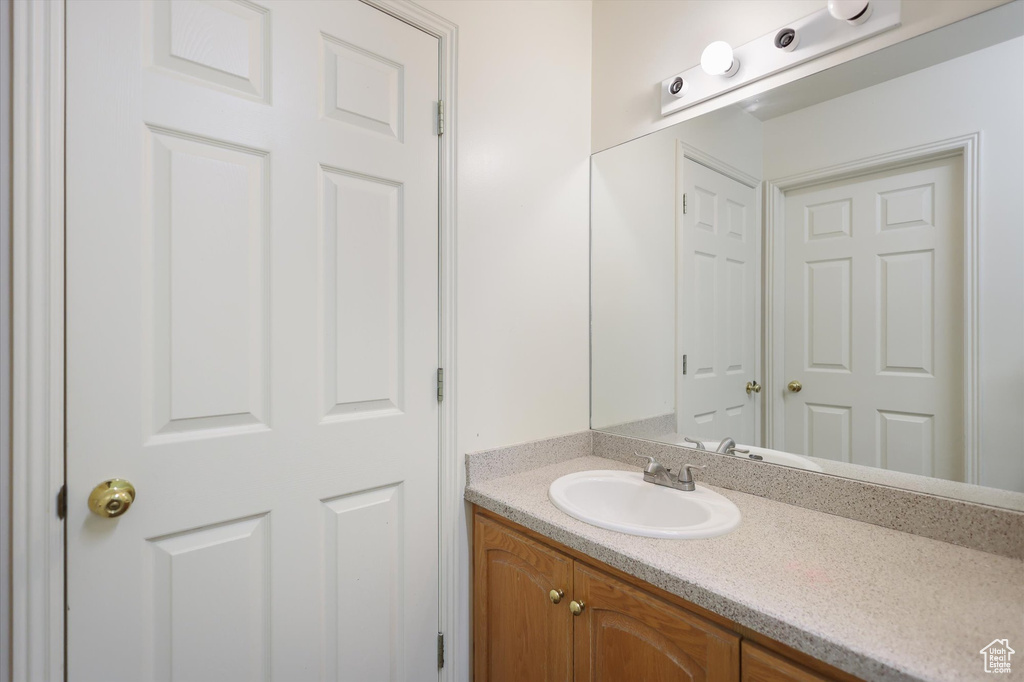 Bathroom featuring vanity