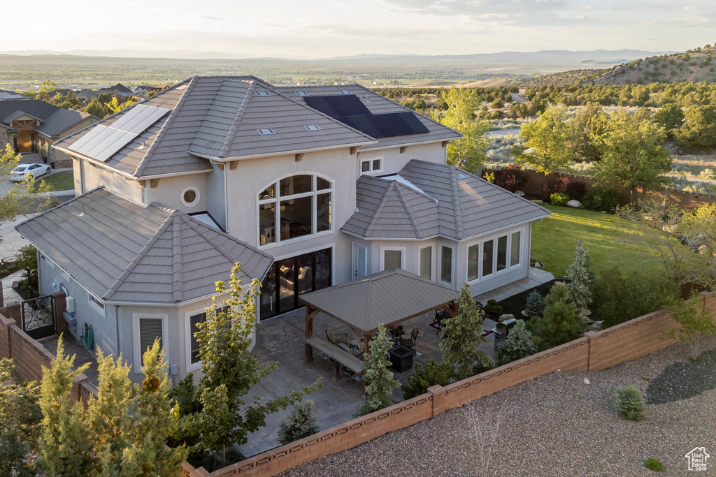 View from above of property