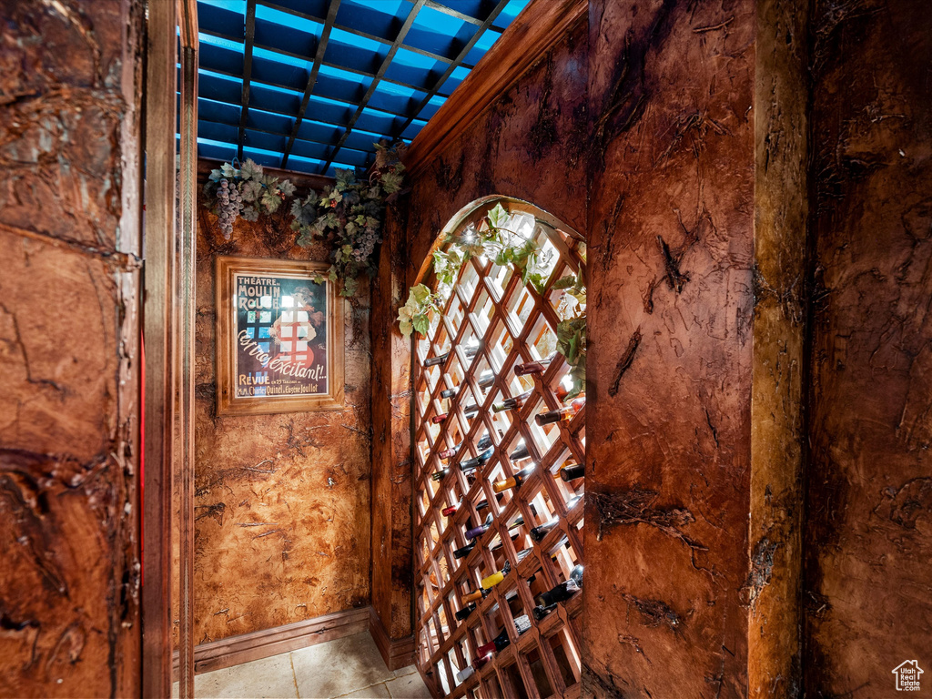 View of wine cellar