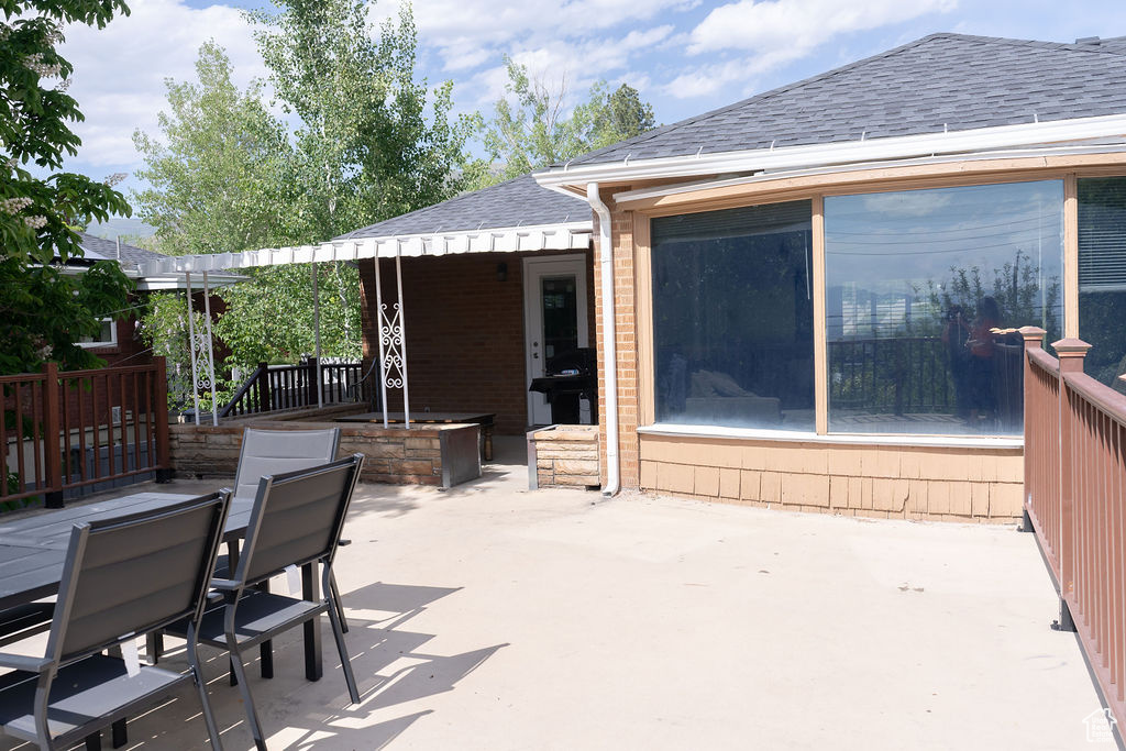View of patio / terrace featuring outdoor dining space