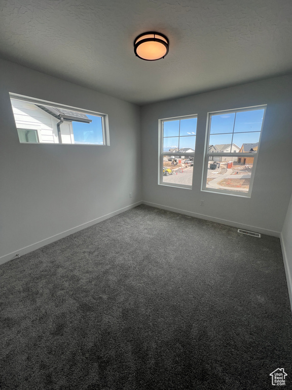 Carpeted empty room with baseboards