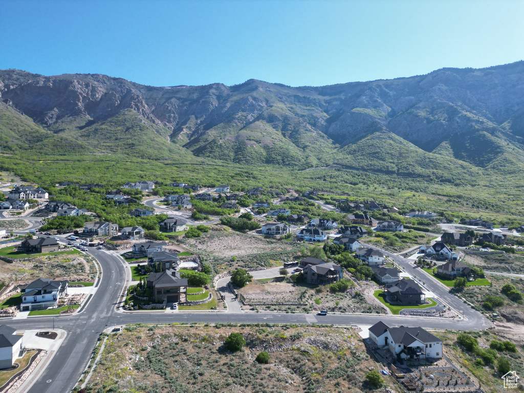 Mountain view with nearby suburban area