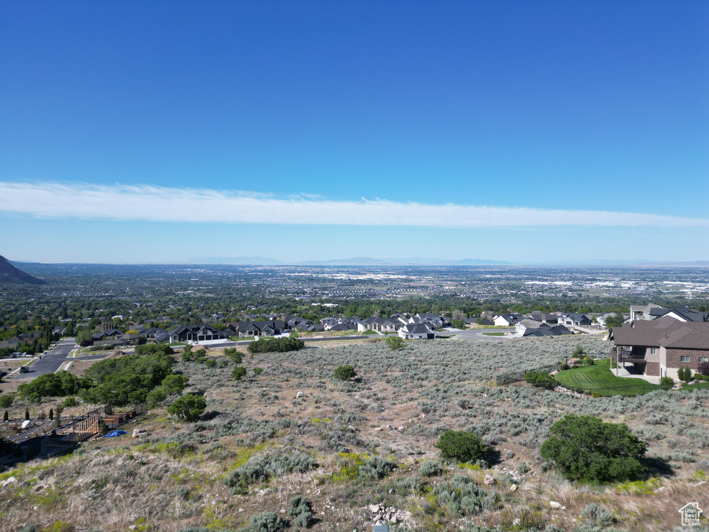 Aerial view of residential area