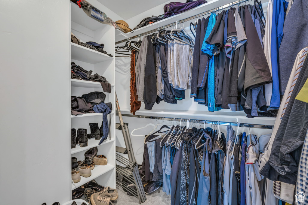 View of spacious closet