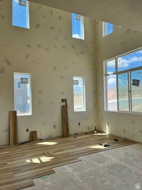 Spare room with a high ceiling