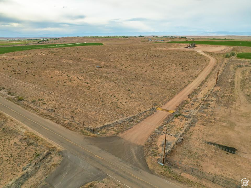 Aerial overview of property's location featuring rural landscape