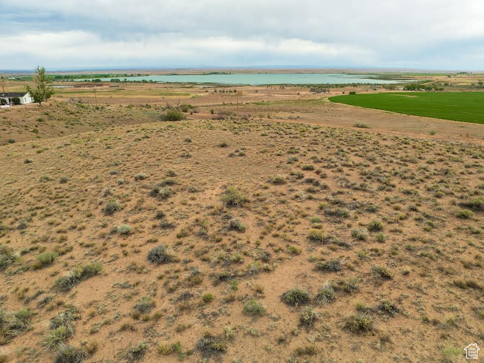 Aerial view of a large body of water