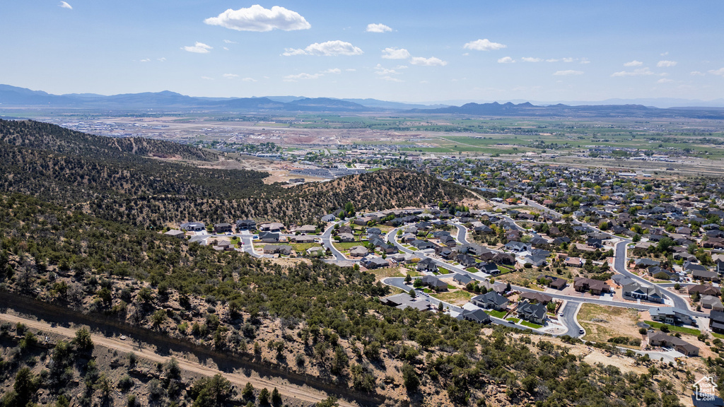 Bird\'s eye view of mountains