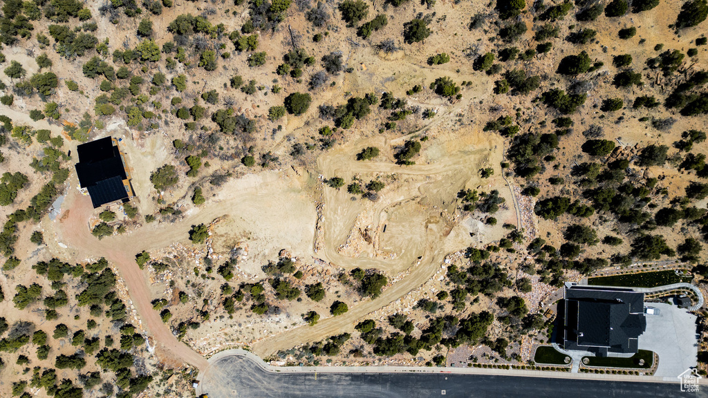 Aerial overview of property\'s location featuring a desert landscape
